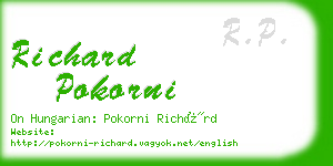 richard pokorni business card